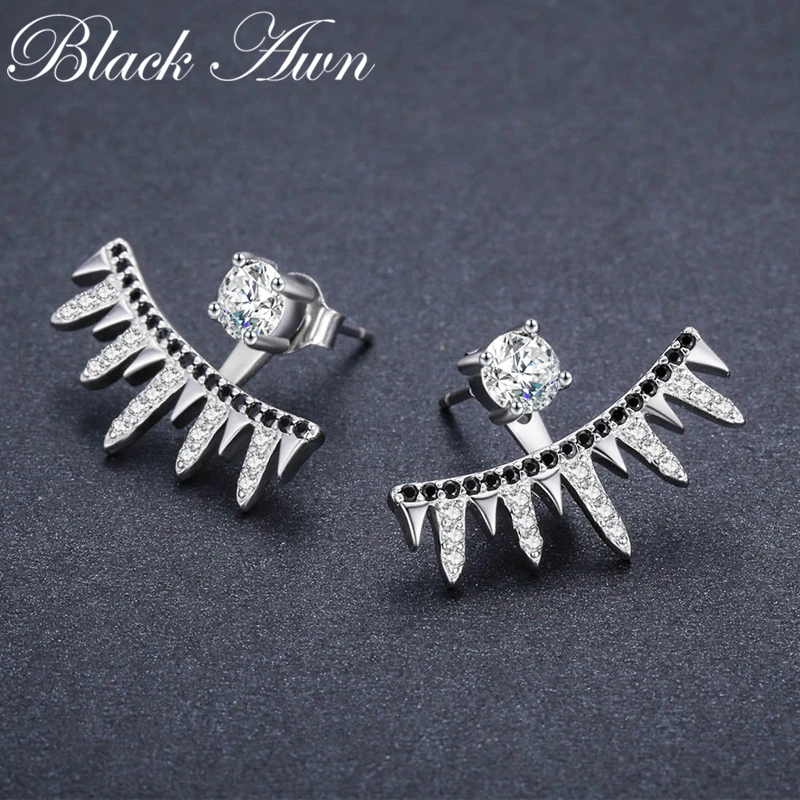 Christmas Gift Casual 925 Sterling Silver Jewelry Engagement Stud Earrings for Women Black Spinel Female Earring I005
Christmas Gift Casual 925 Sterling Silver Jewelry Engagement Stud Earrings for Women Black Spinel Female Earring I005