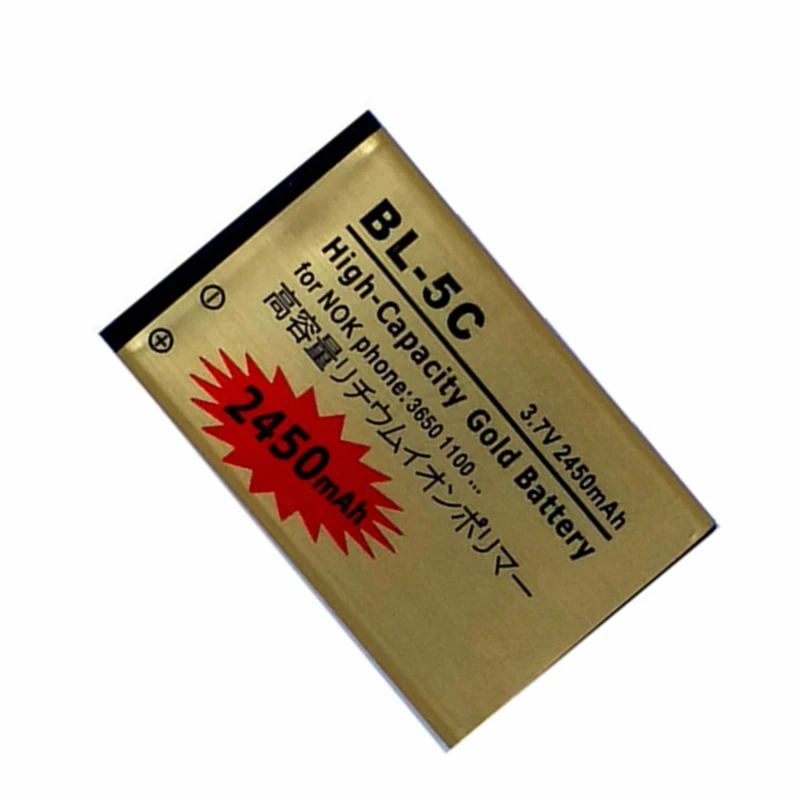 BL-5C Replacment Battery for Nokia 2610 2600 2300 6230 6630 n70 n71 1112 1208 1600 1100 1101 n72 Internal Batteries Accumulator
BL-5C Replacment Battery for Nokia 2610 2600 2300 6230 6630 n70 n71 1112 1208 1600 1100 1101 n72 Internal Batteries Accumulator
