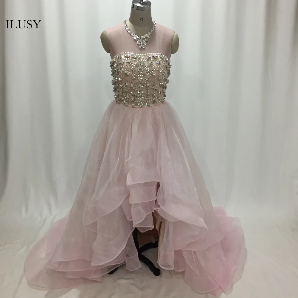 ILUSY robe de soiree Prom Dress Bright Crystals Organza High-Low Evening Gown Prom Party Gown
ILUSY robe de soiree Prom Dress Bright Crystals Organza High-Low Evening Gown Prom Party Gown