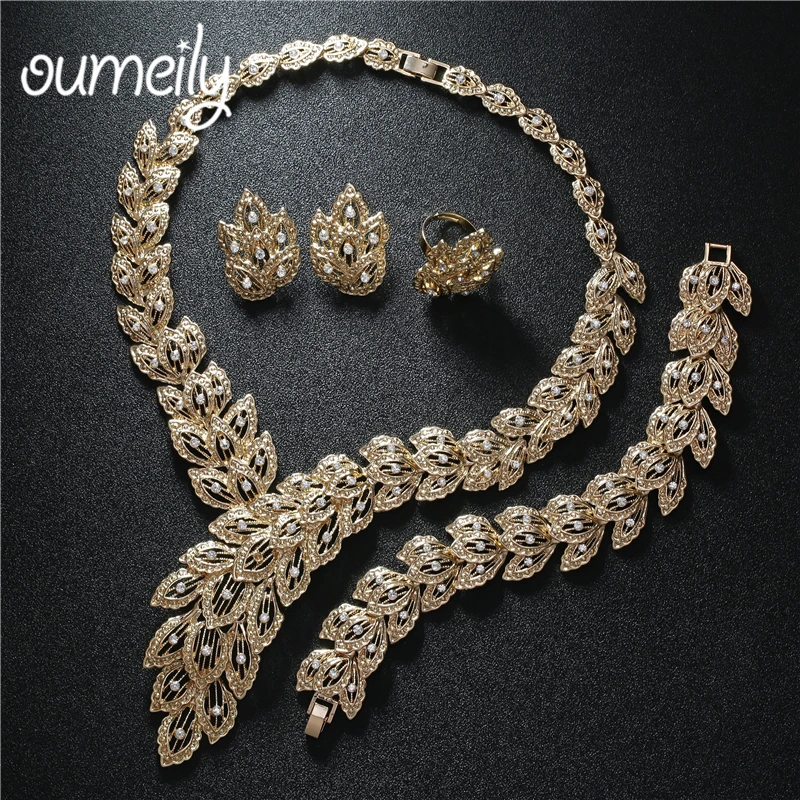 OUMEILY нигерийские бусы ожерелье набор украшений для женщин свадьбы имитация