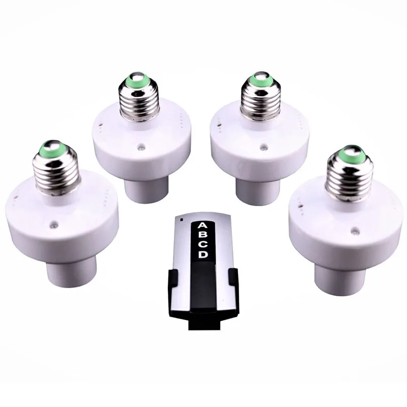 4pcs E27 Lamp Holder Screw Base Socket 1pc Wireless Remote Control 315MHZ ON OFF Switch Accessories
4pcs E27 Lamp Holder Screw Base Socket 1pc Wireless Remote Control 315MHZ ON OFF Switch Accessories