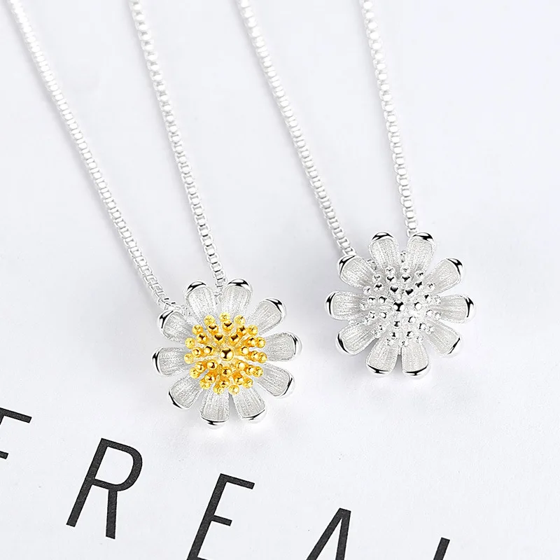 Wholesale 925 sterling silver fashion sunflower ladies pendant necklaces jewelry female short box chain Christmas gift no fade
Wholesale 925 sterling silver fashion sunflower ladies pendant necklaces jewelry female short box chain Christmas gift no fade