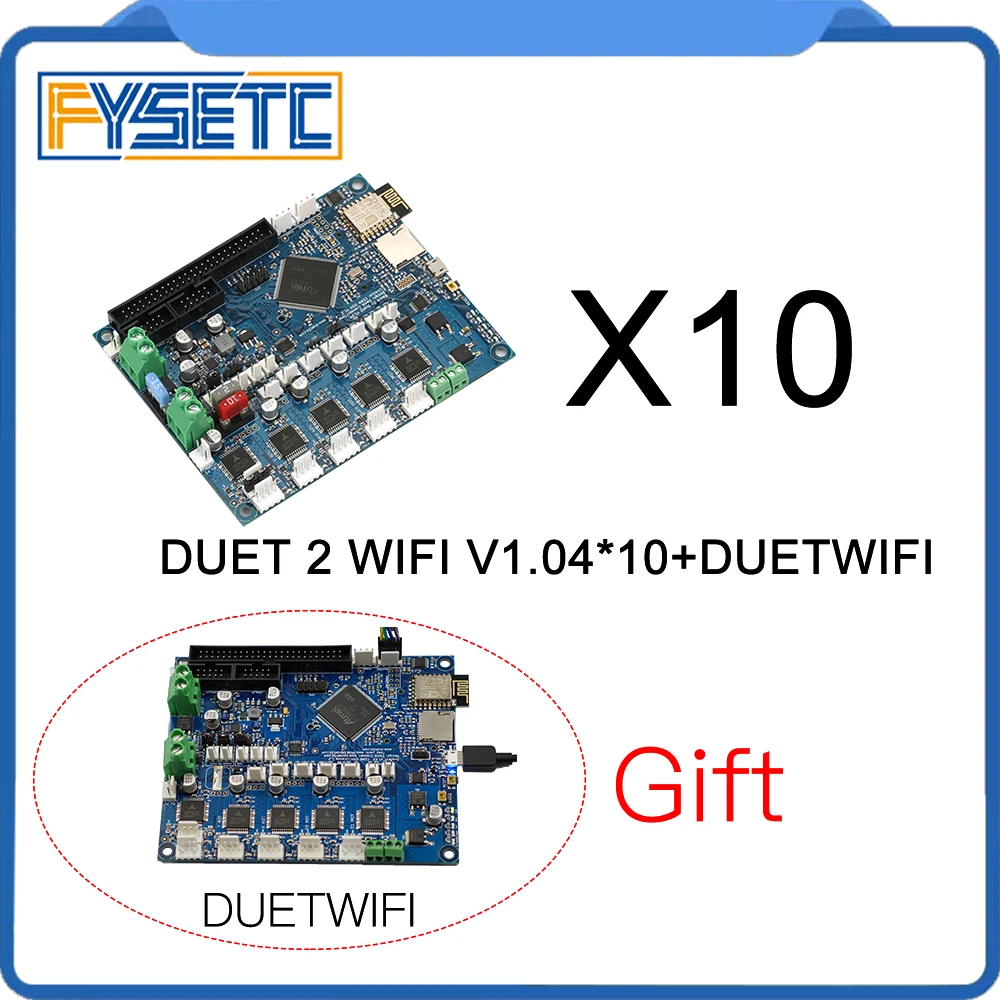 10pcs Cloned Duet 2 Wifi V1.04 DuetWifi Advanced 32 Bit Electronics Board Buy 10 Send 11 For BLV MGN Cube 3D Printer CNC Machine
10pcs Cloned Duet 2 Wifi V1.04 DuetWifi Advanced 32 Bit Electronics Board Buy 10 Send 11 For BLV MGN Cube 3D Printer CNC Machine