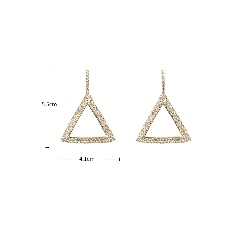 Hyperbolic Creative Jewelry High-grade Elegant Crystal Earrings Woman Triangle Gold And Silver Earrings Wedding Party Earrings
Hyperbolic Creative Jewelry High-grade Elegant Crystal Earrings Woman Triangle Gold And Silver Earrings Wedding Party Earrings