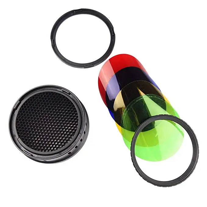 Godox BD-08 BarnDoor Kit Include Honeycomb Grid and 4 Color Gels Filters Compatible with AD400Pro Studio Flash Speedlite
Godox BD-08 BarnDoor Kit Include Honeycomb Grid and 4 Color Gels Filters Compatible with AD400Pro Studio Flash Speedlite