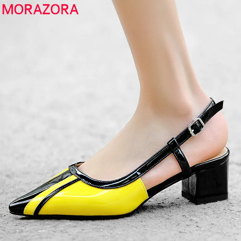 MORAZORA 2020 new fashion mixed color women pumps genuine leather shoes pointed toe summer shoes square heels dress shoes woman
MORAZORA 2020 new fashion mixed color women pumps genuine leather shoes pointed toe summer shoes square heels dress shoes woman