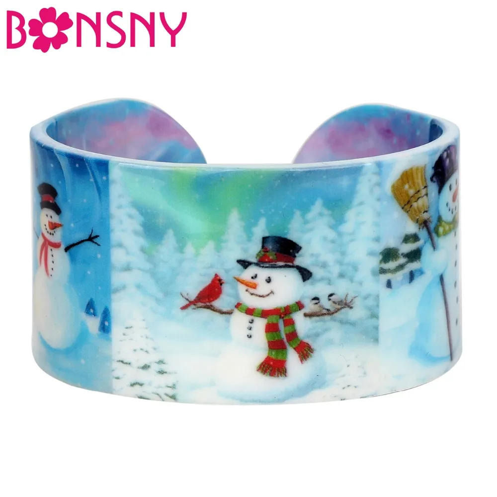 Bonsny Acrylic Merry Christmas Snowman Bangles Bracelets Craft New Year Party Decoration Jewelry For Women Girls Teens Bijoux
Bonsny Acrylic Merry Christmas Snowman Bangles Bracelets Craft New Year Party Decoration Jewelry For Women Girls Teens Bijoux