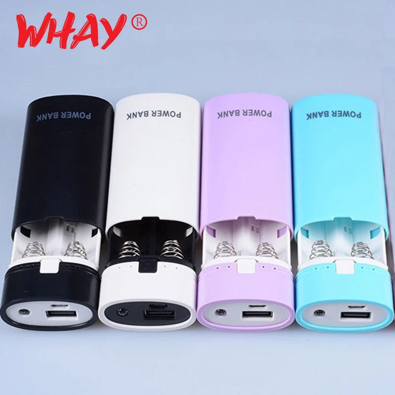 (Без аккумулятора) блок питания сделай сам 2*18650 1 порт USB внешний аккумулятор чехол