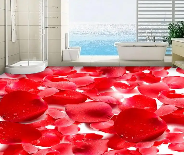 Red rose petals Fashion 3D floor self-adhesive 3D floor PVC waterproof floor 3D wallpaper floor for living room
Red rose petals Fashion 3D floor self-adhesive 3D floor PVC waterproof floor 3D wallpaper floor for living room