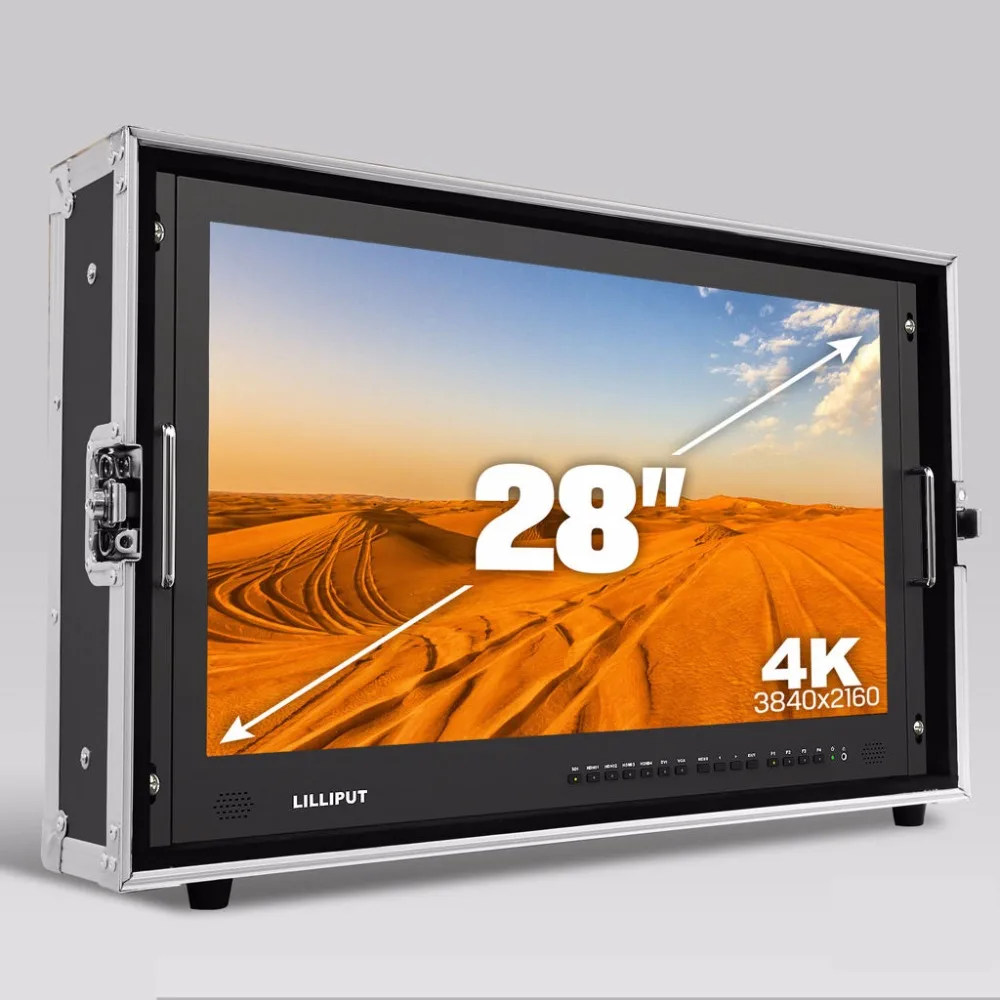 Монитор LILLIPUT 28 "3840*2160 Радионяня 3G SDI 4K Ultra HD HDMI TALLY монитор для камеры бесплатная