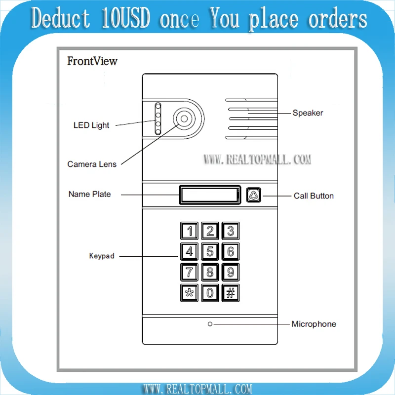 Wireless IP Video Doorphone Keyless Entry System WIFI IP Doorbell Camera with Android IOS APP or Password Control Door Open
Wireless IP Video Doorphone Keyless Entry System WIFI IP Doorbell Camera with Android IOS APP or Password Control Door Open
