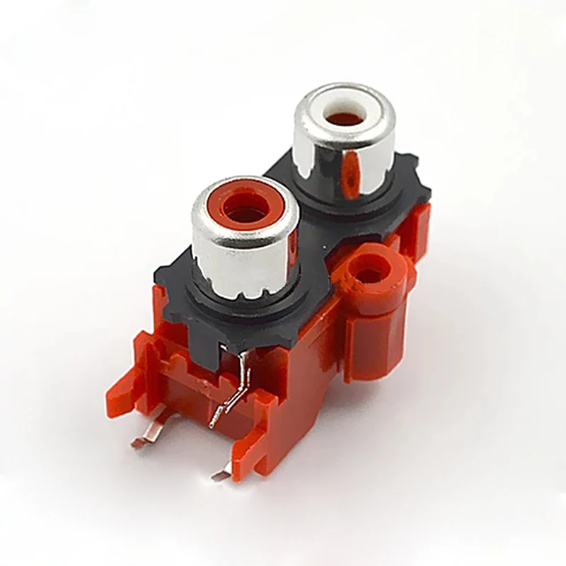 Коннектор для аудио и видеосъемки с двумя отверстиями 100 шт.|audio plug jack|90 degree connectorjack