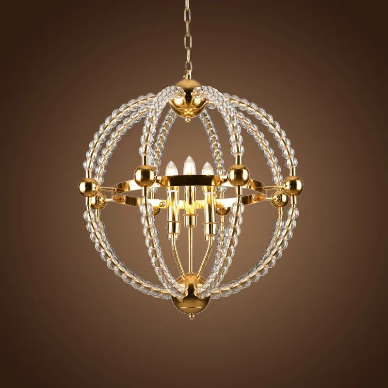 Gold crystal beaded chandelier lamp globe metal iron candle chandelier sphere hanging light fixtures for living room kitchen
Gold crystal beaded chandelier lamp globe metal iron candle chandelier sphere hanging light fixtures for living room kitchen