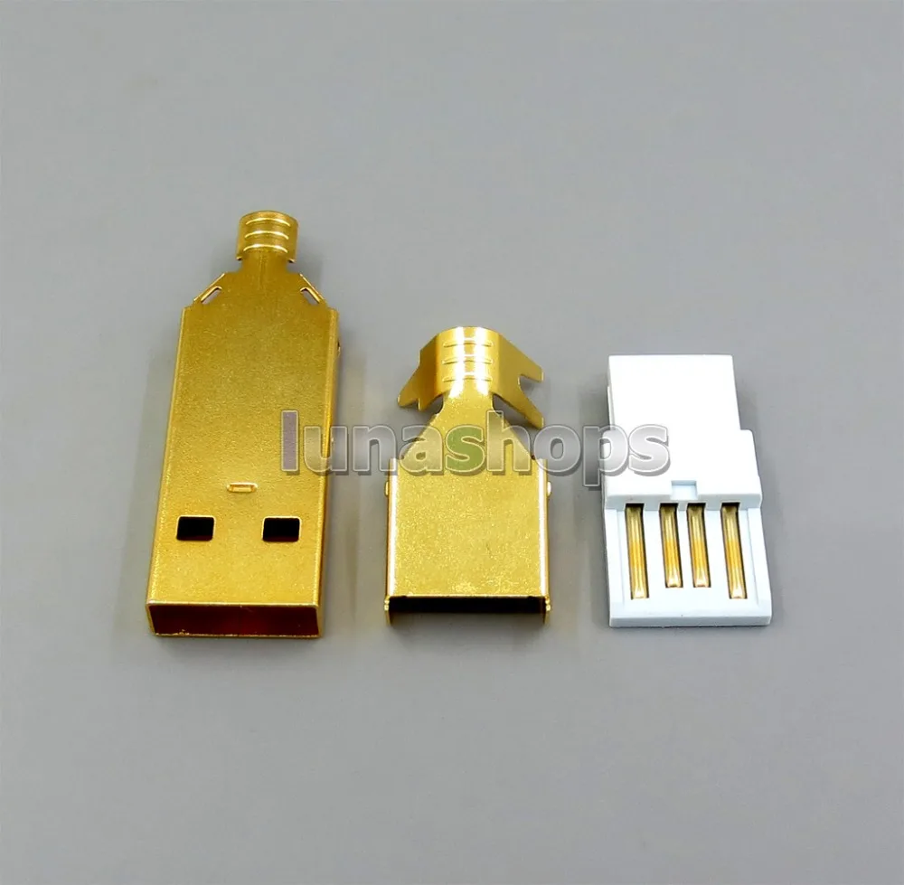 LN006108 High quality DIY Part Handmade USB 2.0 A Port Pure 3U Gold Plated Solder Adapter Plug
LN006108 High quality DIY Part Handmade USB 2.0 A Port Pure 3U Gold Plated Solder Adapter Plug