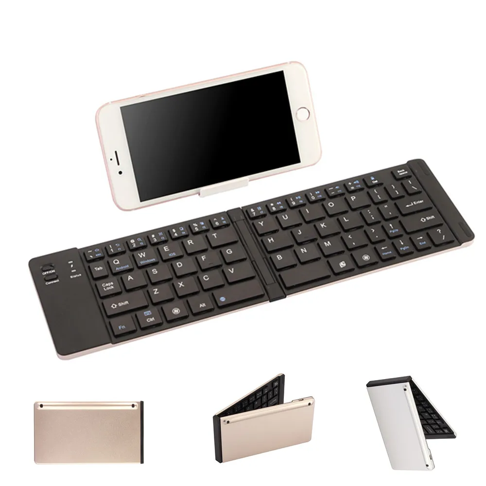 QUWIND Wireless Bluetooth Metal Folding Bluetooth Keyboard For iPad 2018 iPhone 7 8 X Samsung HuaWei Android Windows Devices
QUWIND Wireless Bluetooth Metal Folding Bluetooth Keyboard For iPad 2018 iPhone 7 8 X Samsung HuaWei Android Windows Devices