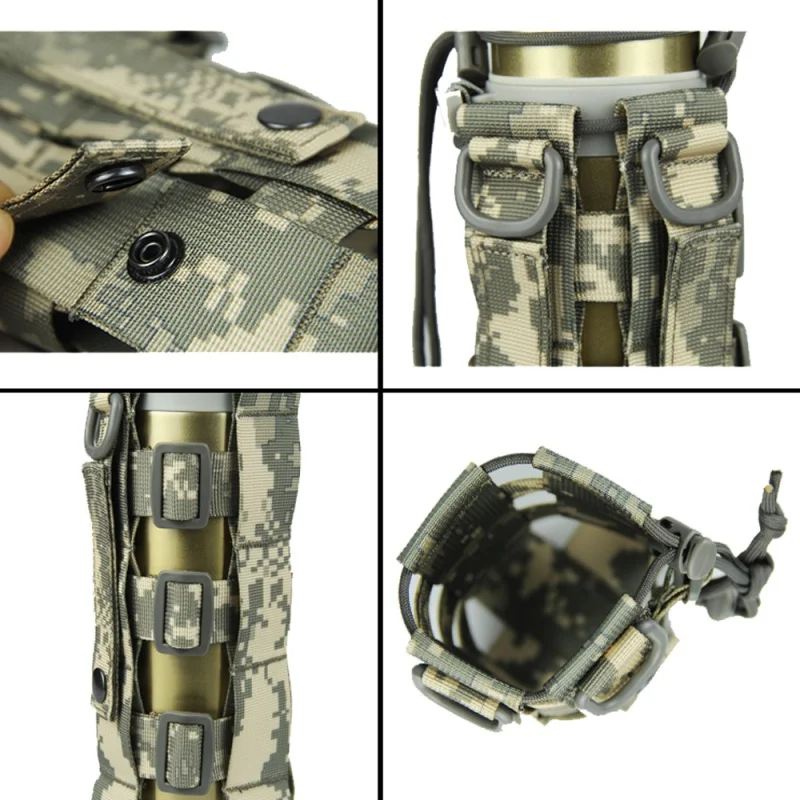 Tactical Water Bottle Pouch Military Molle System Kettle Bag Camping Hiking Travel Survival Kits Holder
Tactical Water Bottle Pouch Military Molle System Kettle Bag Camping Hiking Travel Survival Kits Holder