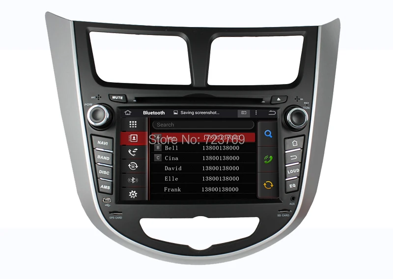 Чистый Android 4.4.4 автомобильный DVD GPS навигация для Hyundai Verna Accent Solaris (2011-2012) |