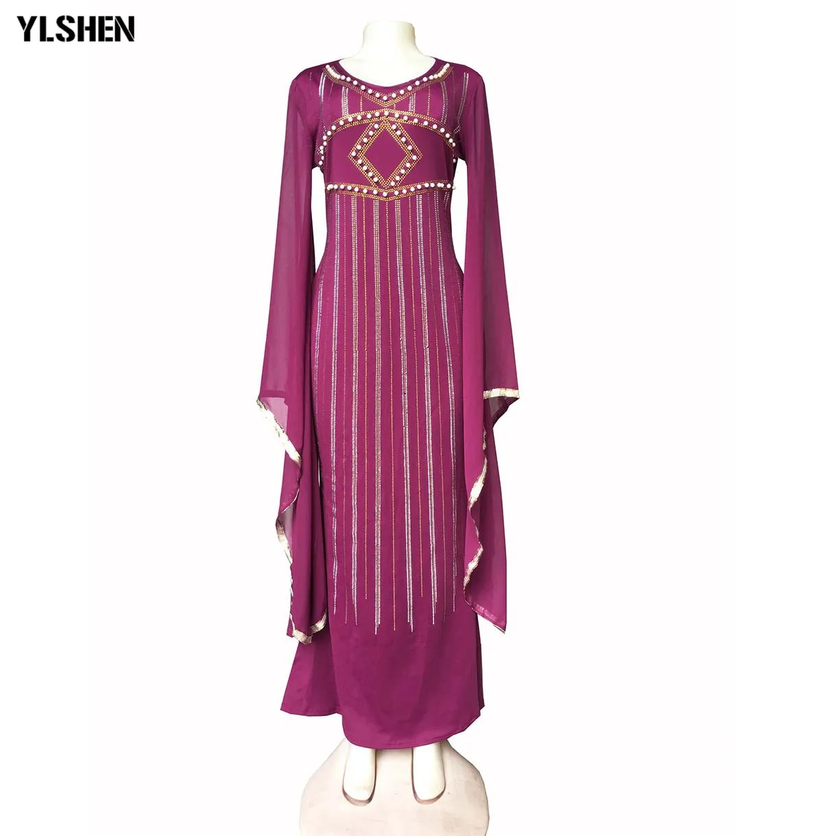 Женское шифоновое платье с рюшами Dashiki, вечернее длинное платье из шифона, украшенное бисером, в африканском стиле
Женское шифоновое платье с рюшами Dashiki, вечернее длинное платье из шифона, украшенное бисером, в африканском стиле