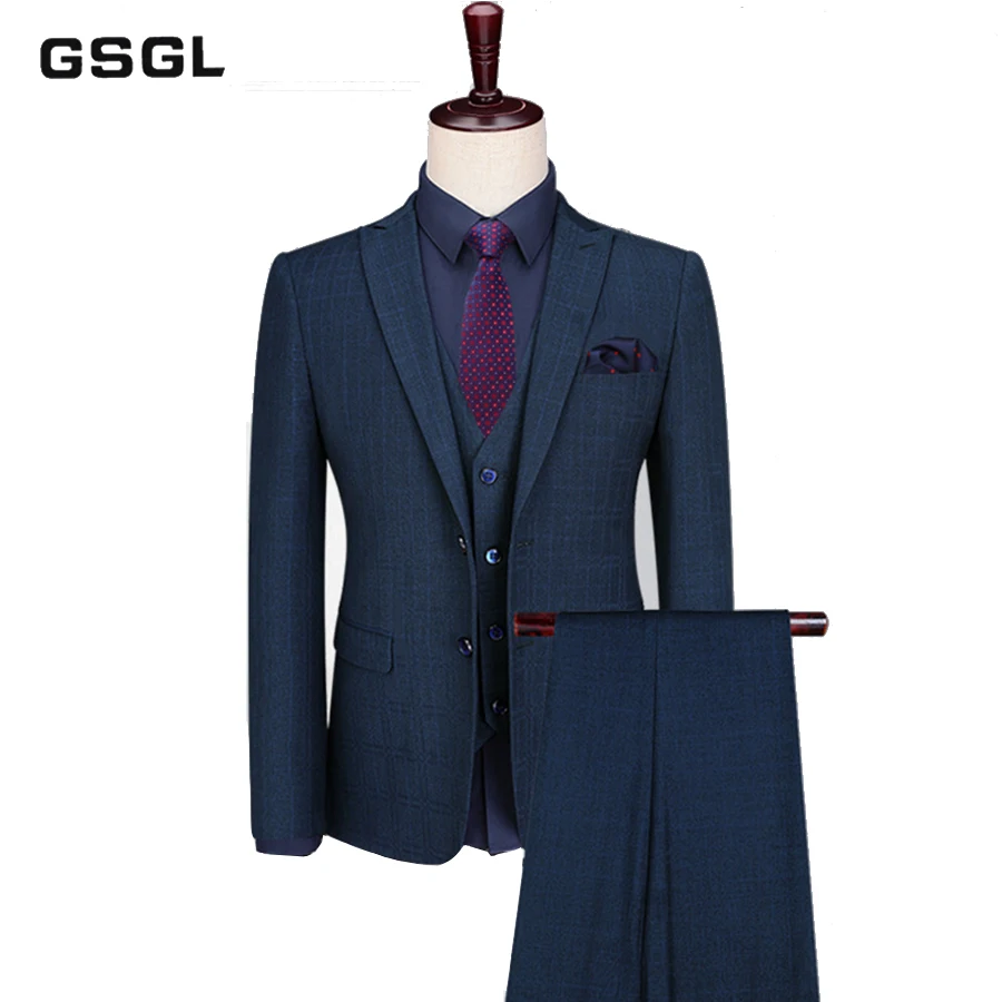 Men's Suit Slim Fit Two Button Tweed Check Plaid 3-Piece Suit Navy Blue Peak Lapel Suit Tuxedo for Wedding Party
Men's Suit Slim Fit Two Button Tweed Check Plaid 3-Piece Suit Navy Blue Peak Lapel Suit Tuxedo for Wedding Party