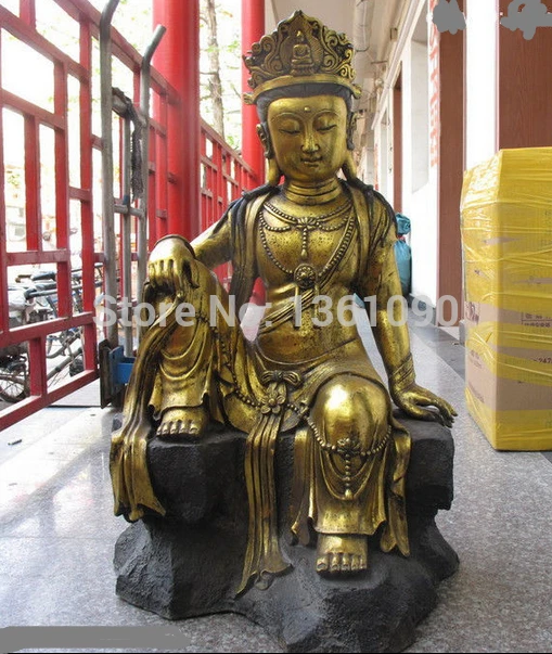 xd 00723 32"Tibetan Collect Folk Copper Bronze gilt Guan Yin Kwan-yin Buddha statue
xd 00723 32"Tibetan Collect Folk Copper Bronze gilt Guan Yin Kwan-yin Buddha statue