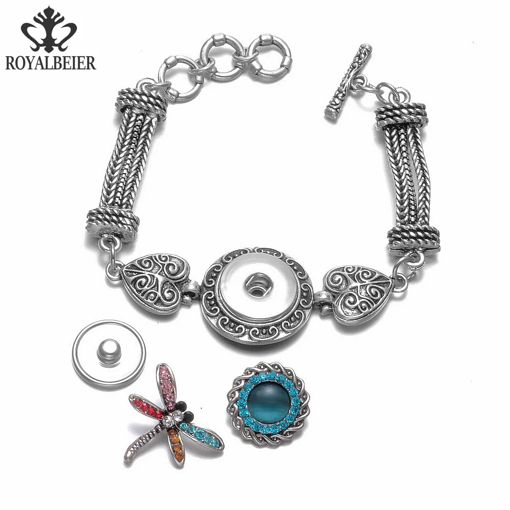 RoyalBeier 5pcs Heart Shape Bracelet Silver Color Brand Bracelet Fit 12mm Snap Button Jewelry Bracelets For Women Wholesale
RoyalBeier 5pcs Heart Shape Bracelet Silver Color Brand Bracelet Fit 12mm Snap Button Jewelry Bracelets For Women Wholesale