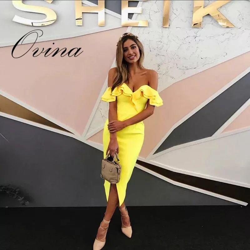 3 Color Celebrity Slash Neck Ruffles Sleeve Cut Cut Mid Calf Rayon Bodycon Bandage Dress Night Party Dress
3 Color Celebrity Slash Neck Ruffles Sleeve Cut Cut Mid Calf Rayon Bodycon Bandage Dress Night Party Dress