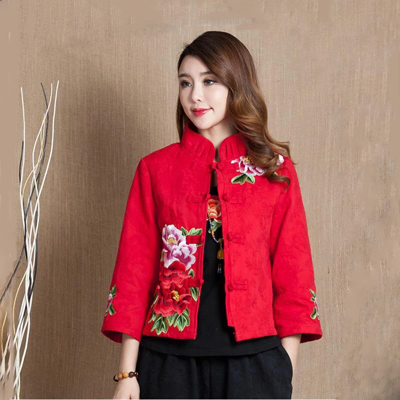 Autumn Chinese Female cotton linen Tang Suit style Tops Vintage embroidered flower Women blouse Traditional Chinese Clothes top
Autumn Chinese Female cotton linen Tang Suit style Tops Vintage embroidered flower Women blouse Traditional Chinese Clothes top