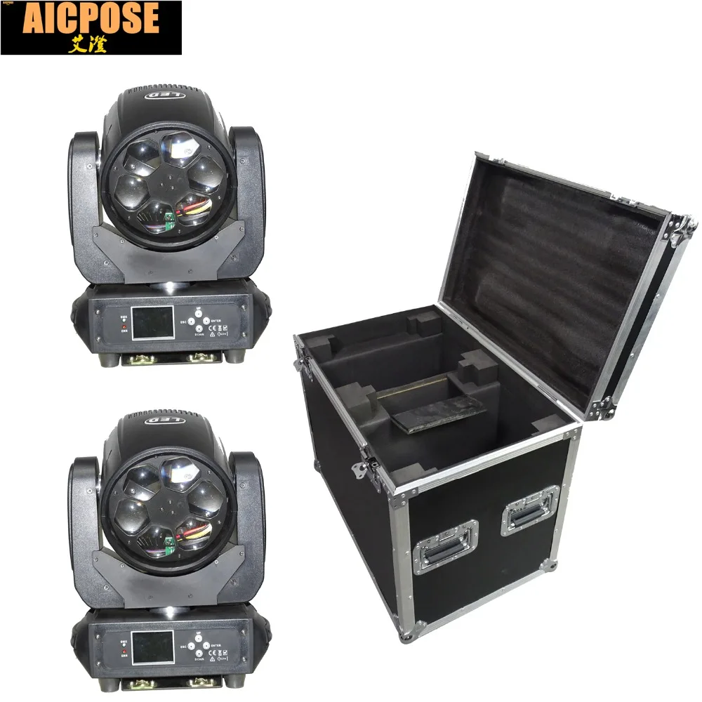2 шт. LED Super Beam 6x40 Вт RGBW 4в1 ZOOM moving head beam light bee eye для бара led stage lighting dmx dj lights с