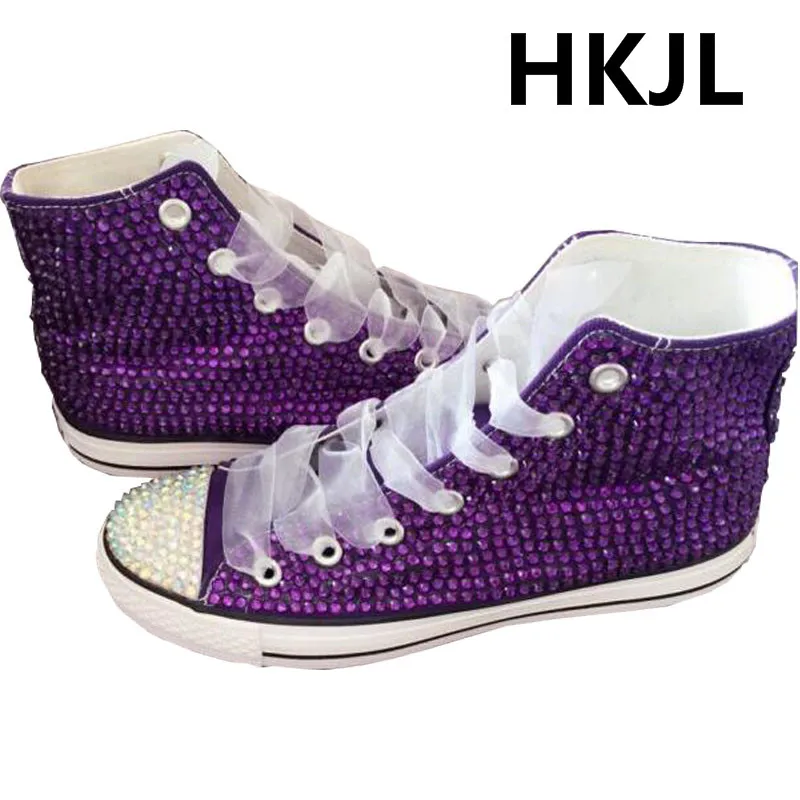 Классические туфли на плоской подошве HKJL, фиолетовые кружевные туфли ручной работы со стразами для вечеринок
Классические туфли на плоской подошве HKJL, фиолетовые кружевные туфли ручной работы со стразами для вечеринок