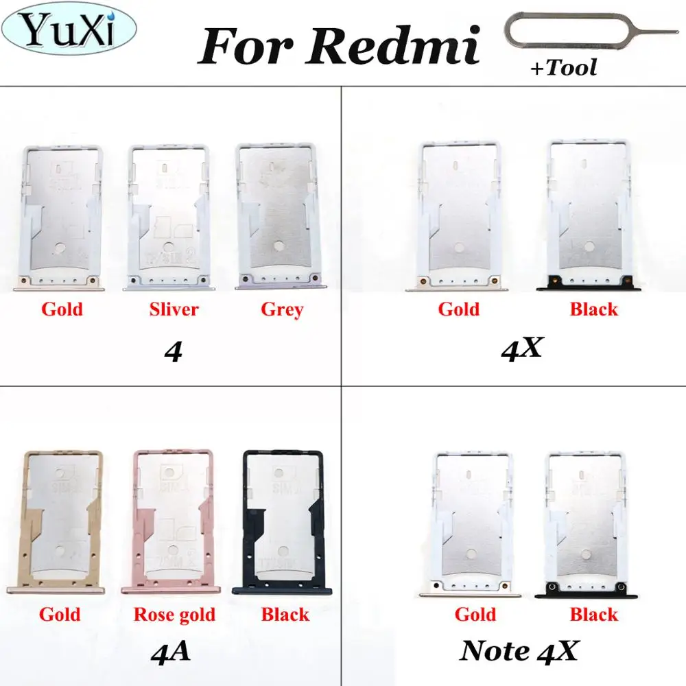 Лоток для SIM-карты YuXi для Xiaomi Redmi 4A / 4X / 4 / Note 4X, гнездо гнезда, держатель, адаптеры, Сменные запасные части для Redmi note4X
Лоток для SIM-карты YuXi для Xiaomi Redmi 4A / 4X / 4 / Note 4X, гнездо гнезда, держатель, адаптеры, Сменные запасные части для Redmi note4X