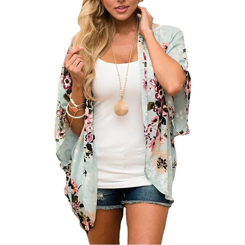 New Fashion Women's Loose Blouse Summer Boho Chiffon Shawl Kimono Cardigan Tops Blouses
New Fashion Women's Loose Blouse Summer Boho Chiffon Shawl Kimono Cardigan Tops Blouses
