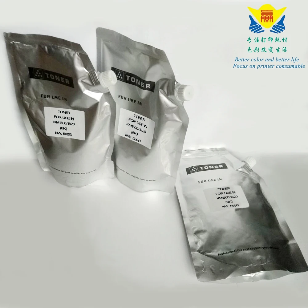 JIANYINGCHEN compatible black refill Toner Powder for Kyoceras Mita KM1500/1820 (3pieces/lot) 500g per bag
JIANYINGCHEN compatible black refill Toner Powder for Kyoceras Mita KM1500/1820 (3pieces/lot) 500g per bag