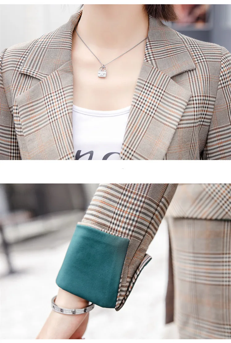Real shot autumn large size women's casual plaid small suit jacket 2019 spring and autumn new casual slim suit jacket
Real shot autumn large size women's casual plaid small suit jacket 2019 spring and autumn new casual slim suit jacket