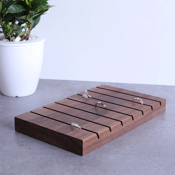 New Black Walnut Solid Wood Ring Display Tray Jewelry Display Tray Ring Display Showcase
New Black Walnut Solid Wood Ring Display Tray Jewelry Display Tray Ring Display Showcase