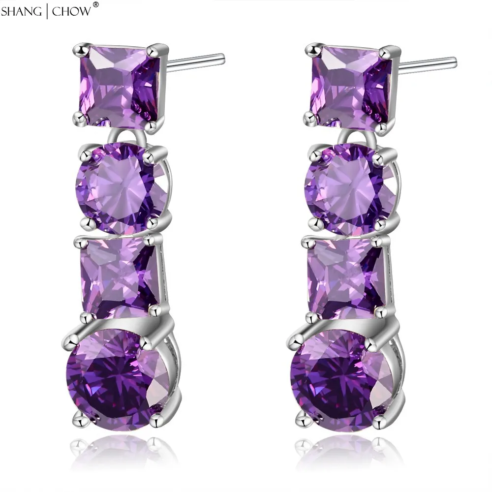 New Fashion Luxury At ball in a shiny Jewelry Purple Quartz stone 925 Sterling Silver Dangle Earrings E0429
New Fashion Luxury At ball in a shiny Jewelry Purple Quartz stone 925 Sterling Silver Dangle Earrings E0429