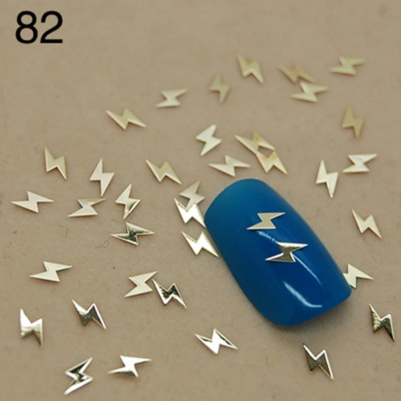 K82 Lightning shape Golden Metal Nail Art Jewelry Nail Decoration Tiny Slice Metal Stud Accessories
K82 Lightning shape Golden Metal Nail Art Jewelry Nail Decoration Tiny Slice Metal Stud Accessories