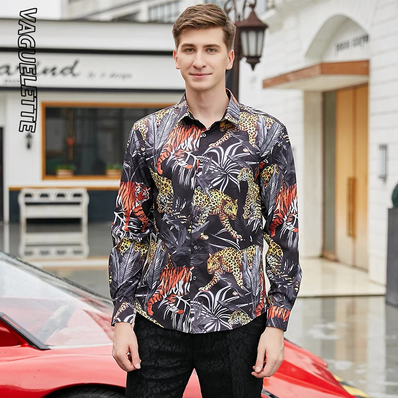 VAGUELETTE Leopard&Tiger Shirt Pattern Men With Long Sleeve Fashion Dress Shirt Streetwear Stylish Printed Shirt Men M-3XL
VAGUELETTE Leopard&Tiger Shirt Pattern Men With Long Sleeve Fashion Dress Shirt Streetwear Stylish Printed Shirt Men M-3XL