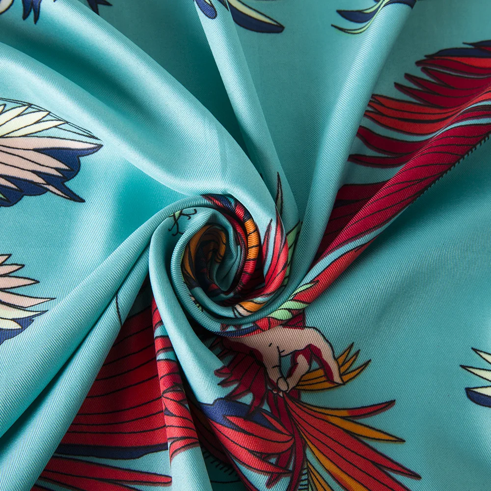 Осенние новые полки женские шелковые шарфы с перьями джунглей роскошный бренд