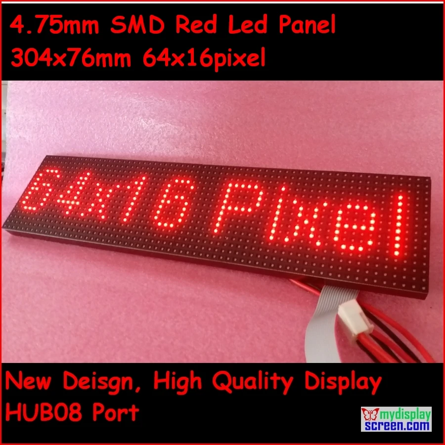 P4.75 smd красный светодиодный модуль, 4,75 мм высокая четкость, top1 для текстового дисплея, 304*76 мм, 64*16 пикселей, красная монохромная Светодиодная ...
P4.75 smd красный светодиодный модуль, 4,75 мм высокая четкость, top1 для текстового дисплея, 304*76 мм, 64*16 пикселей, красная монохромная Светодиодная ...