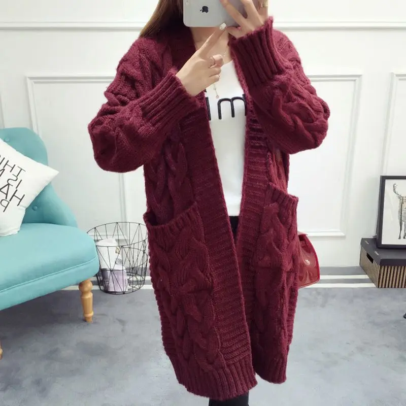 Long Cardigan Female 2020 Autumn Long Sleeve Plus Size Solid Cardigan Women Sweater Pockets Women Knitted Jacket Tops WU140
Long Cardigan Female 2020 Autumn Long Sleeve Plus Size Solid Cardigan Women Sweater Pockets Women Knitted Jacket Tops WU140