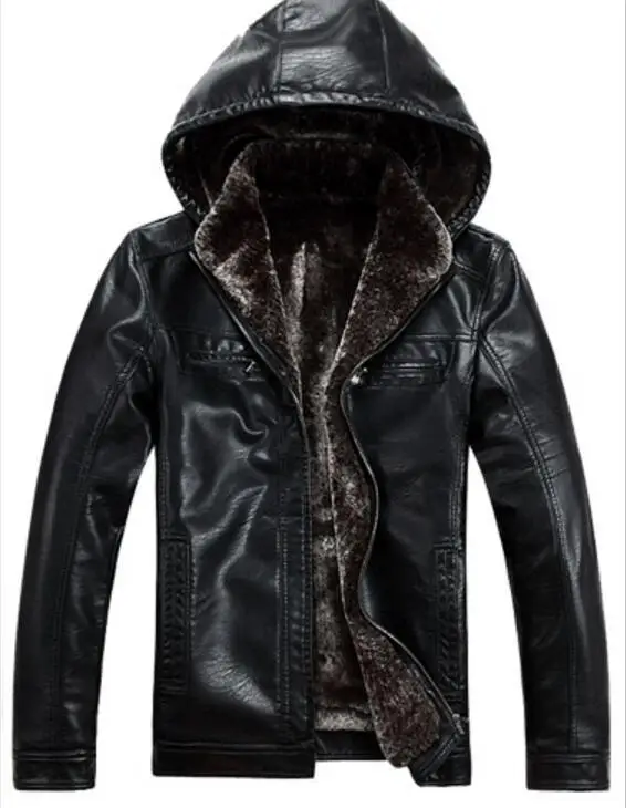 S-4XL / HOT / Winter Men's New Fashion Fur one thickened hooded collar collar PU leather jacket cap removable
S-4XL / HOT / Winter Men's New Fashion Fur one thickened hooded collar collar PU leather jacket cap removable