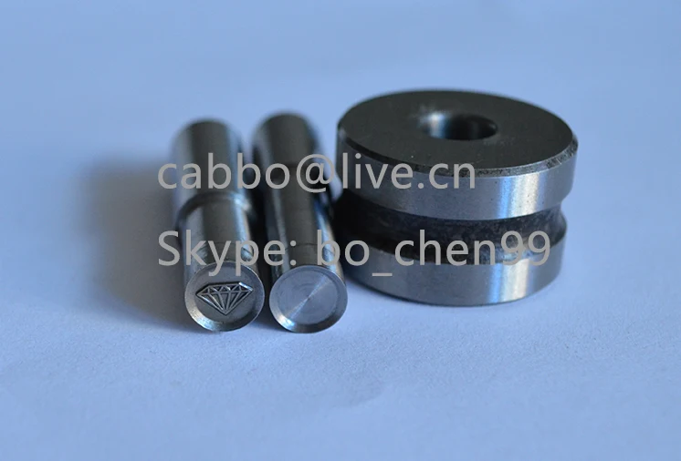 Diamond stamp mold/die set/punch for the single punch tablet press machine TDP0/1.5/5 candy press machine
Diamond stamp mold/die set/punch for the single punch tablet press machine TDP0/1.5/5 candy press machine
