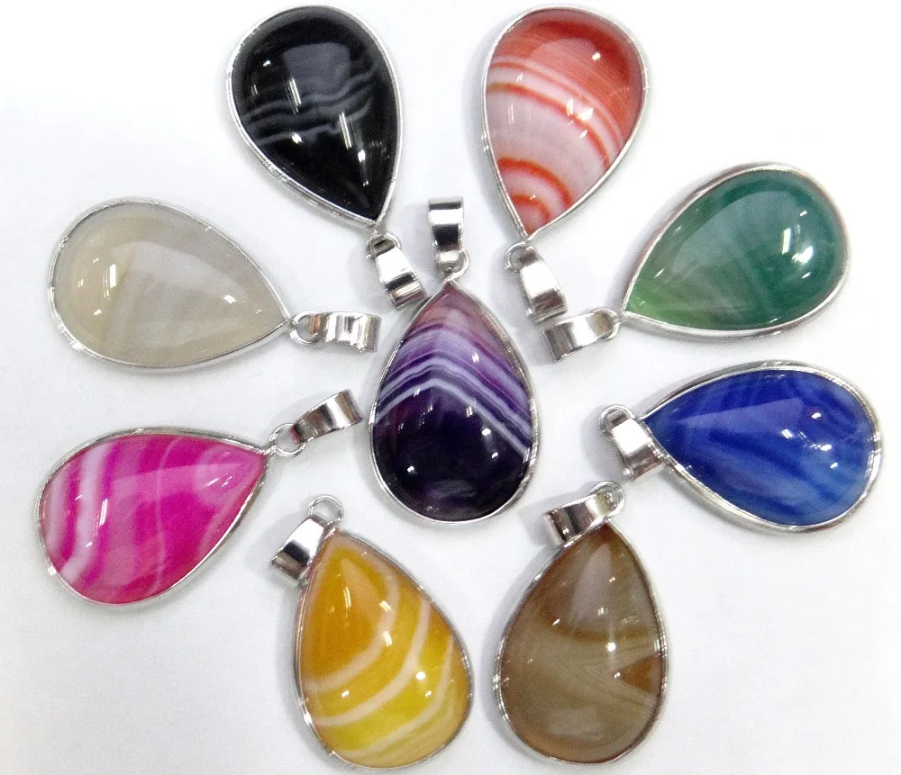Natural Stone stripe Agates Quartz Crystal Water Drop Shape Pendant Beads Lovely Jewelry Charms Necklaces for diy Jewelry Making
Natural Stone stripe Agates Quartz Crystal Water Drop Shape Pendant Beads Lovely Jewelry Charms Necklaces for diy Jewelry Making