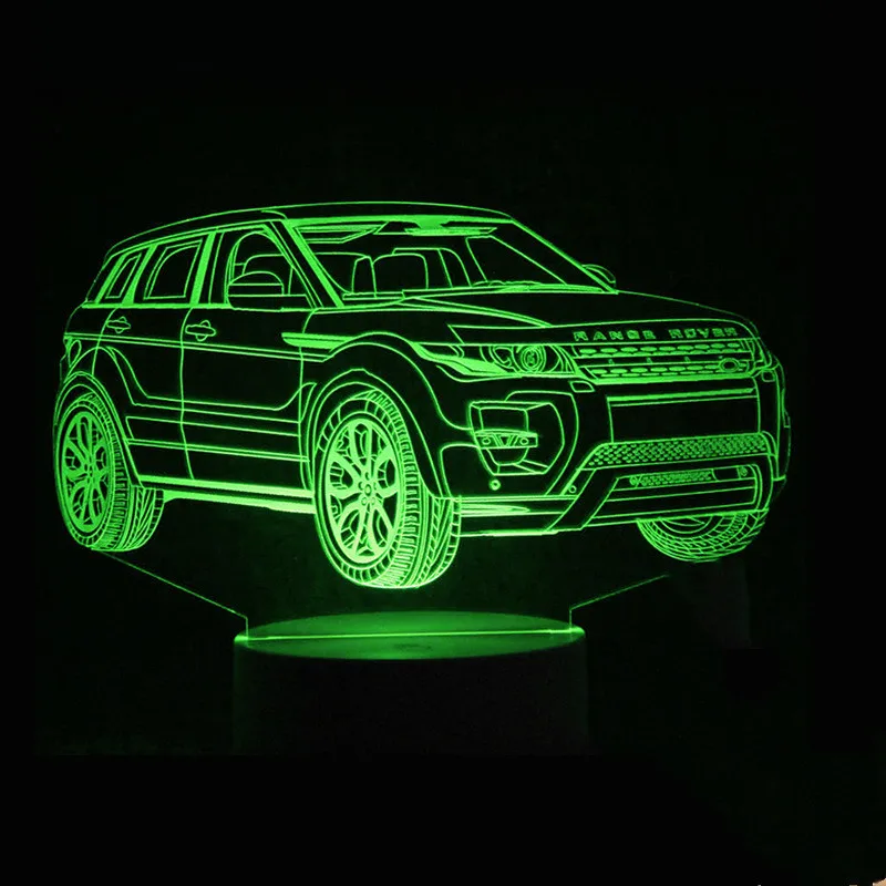 Creative 3D Night Light Supper Car LED USB Table Lamp 7 Colors Changing 3d Lamp Novelty Led Night Lights Sitting Room Decor
Creative 3D Night Light Supper Car LED USB Table Lamp 7 Colors Changing 3d Lamp Novelty Led Night Lights Sitting Room Decor