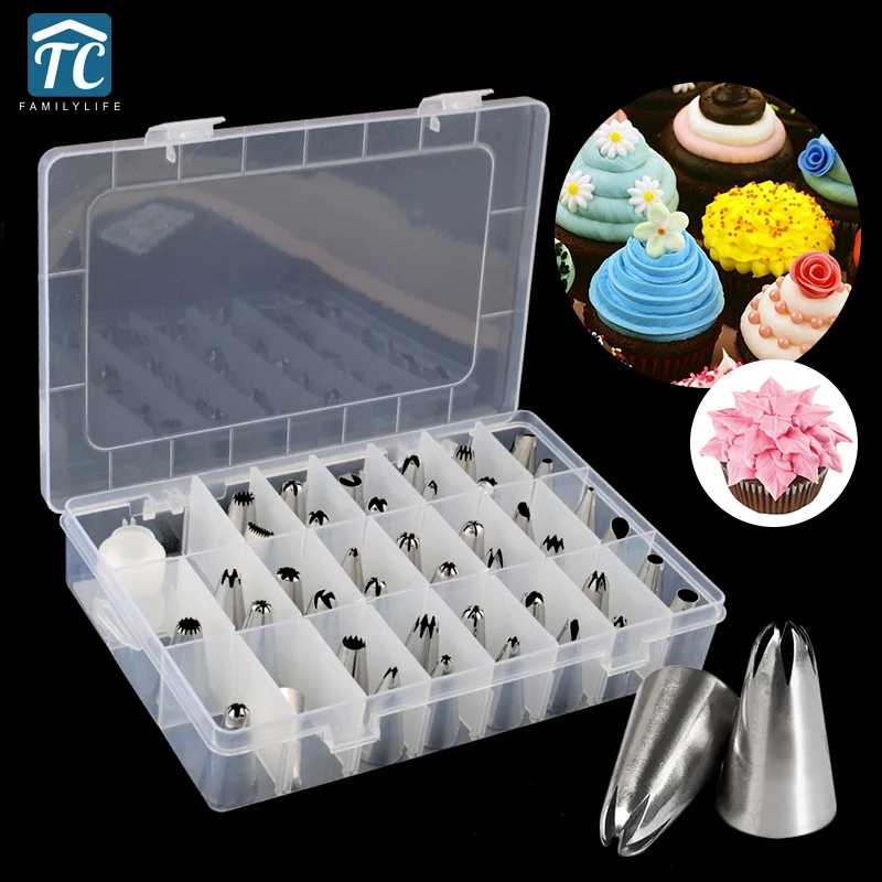 42PCS/Set Icing Piping Tips Set Nozzles Cream Cupcake Maker Cake Decorating DIY Pastry Dessert Baking Tool
42PCS/Set Icing Piping Tips Set Nozzles Cream Cupcake Maker Cake Decorating DIY Pastry Dessert Baking Tool