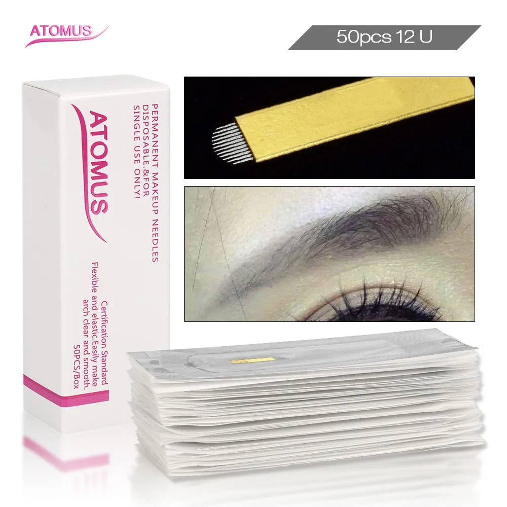 50pcs U Blade 12 Microblading Needles Blades Lamina Agulha Sobrancelha Tebori Microblading 12 pins Blade Permanent Makeup
50pcs U Blade 12 Microblading Needles Blades Lamina Agulha Sobrancelha Tebori Microblading 12 pins Blade Permanent Makeup