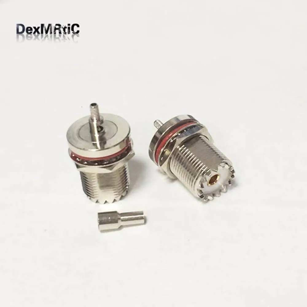 1 шт. Новый RF UHF гнездо Гайка SO239 обжимной для RG316 RG174 LMR100 прямой никелированный WIFI