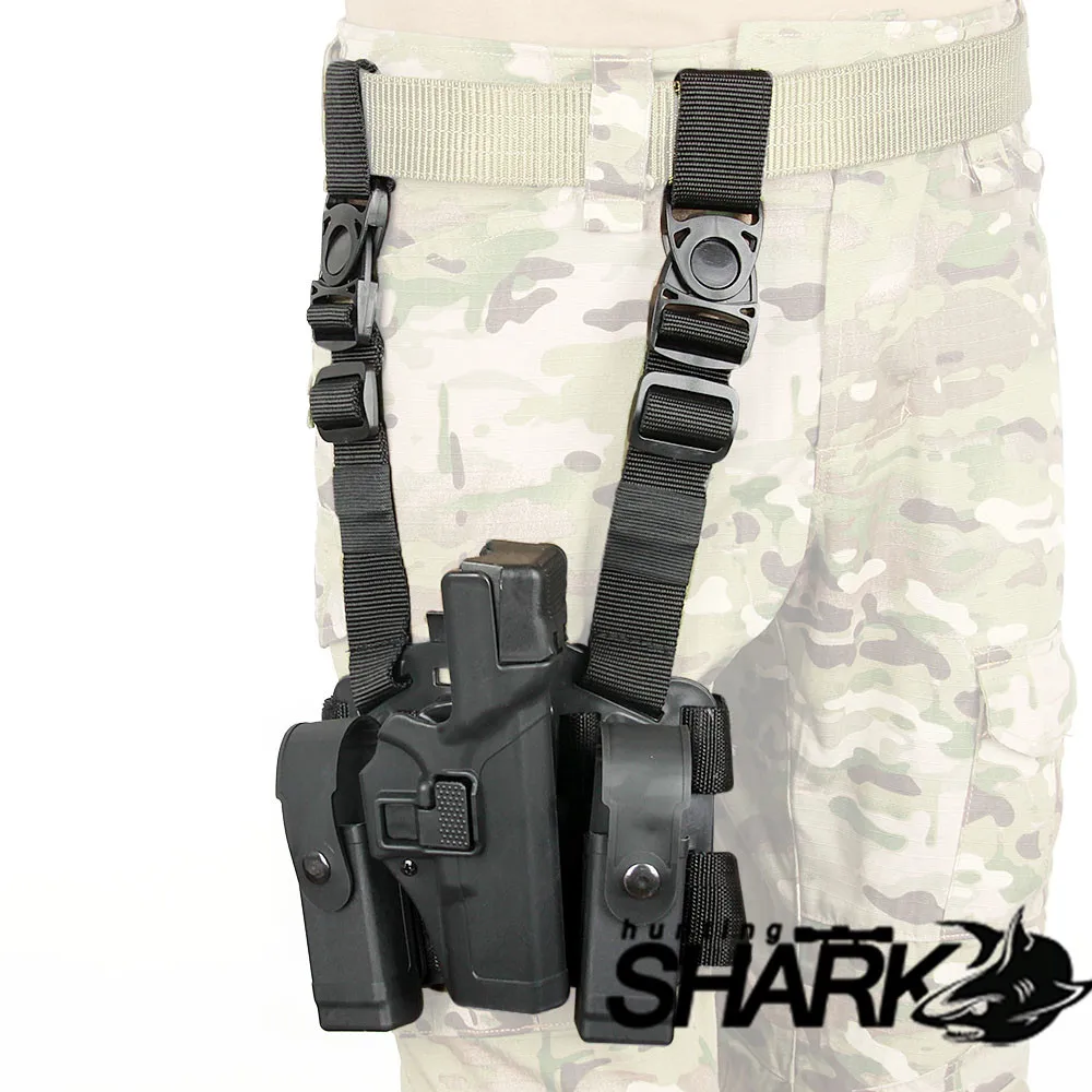 PPT Tactical Holster For Glock 17 with Leg Platform with Magazine Pouch Right Hand Holster BK Tan Color For Hunting HS7-0097
PPT Tactical Holster For Glock 17 with Leg Platform with Magazine Pouch Right Hand Holster BK Tan Color For Hunting HS7-0097