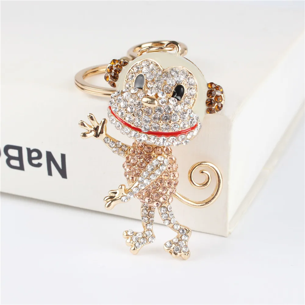 Monkey Crystal Charm Pendant Purse Bag Car Key Ring Chain Jewelry Accessories Weddding Party Holder Keyfob Gift
Monkey Crystal Charm Pendant Purse Bag Car Key Ring Chain Jewelry Accessories Weddding Party Holder Keyfob Gift