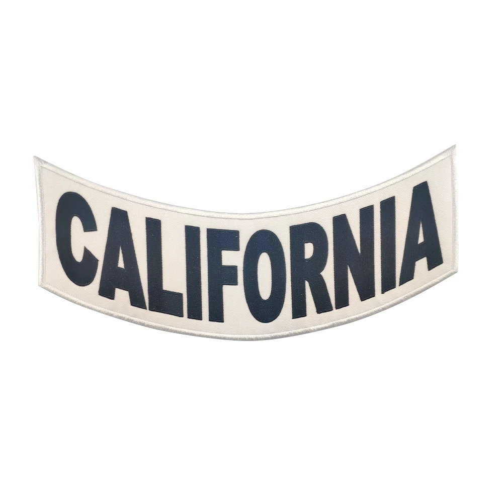 Байкерские патчи на заказ жилетка с логотипом California утюжок вышивкой обратной